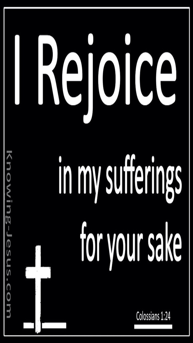 Colossians 1:24 Rejoice in Suffering (white)